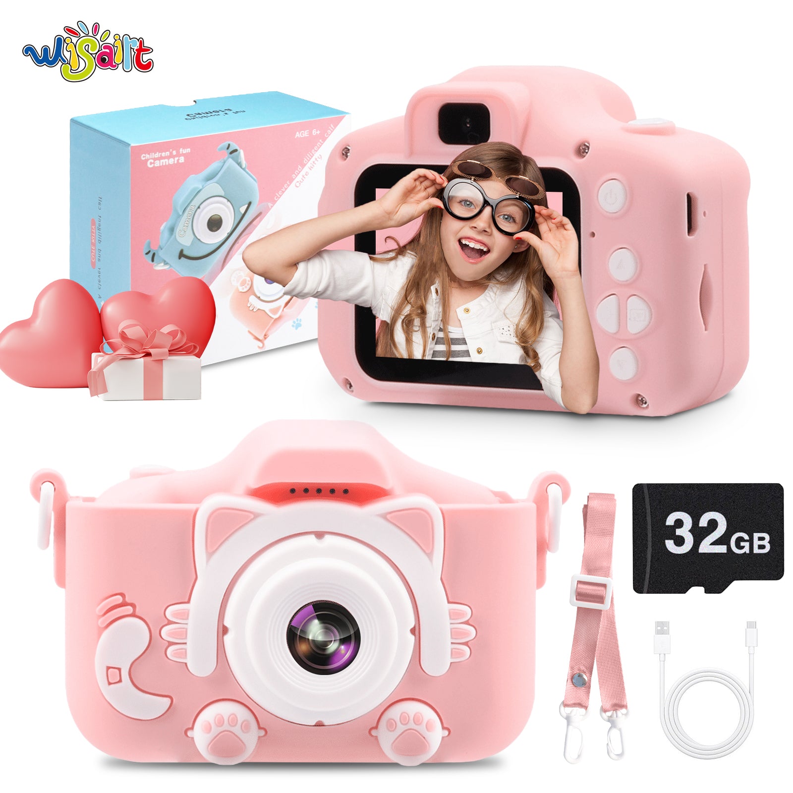 Talius Pico Kids Cámara Infantil 18MP Rosa + microSD 32GB