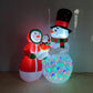 Vrilay 7ft Christmas Inflatable, Snowmen Inflatable with LED Lights for Christmas Holiday Outdoor Yard Decorations